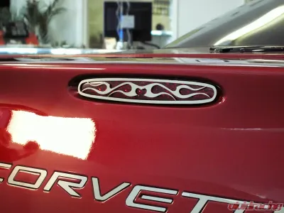 American Car Craft 5th Brake Light Grille Polished Flame Style Chevrolet Corvette 1997-2004 - ACC-032039